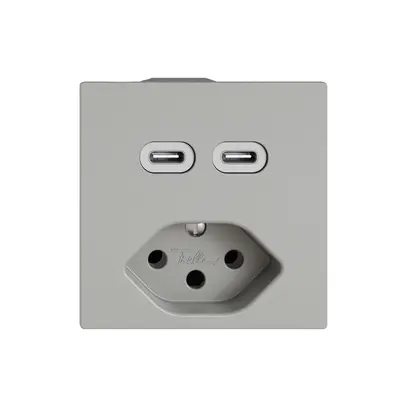 Presa di ricarica USB EDIZIO.liv SNAPFIX® USB C+C/T13 3A 230VAC grc 
