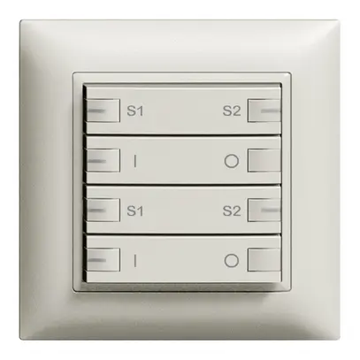 Poussoir ENC ZEP ON-OFF scène 2c/4t avec LED EDIZIOdue gris clair 