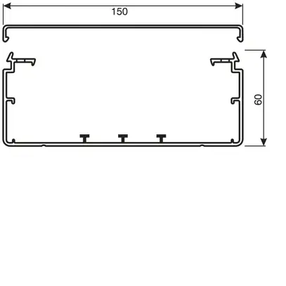 Canale d'installazione tehalit LFH 150×60×2000mm grigio chiaro 