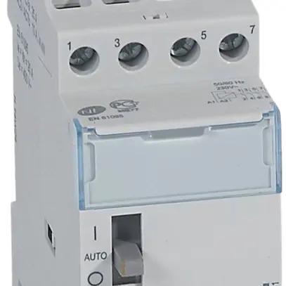 Contattore AMD CX3 con bobina 230V AC, 4 contatti, 25A, a basso rumore 