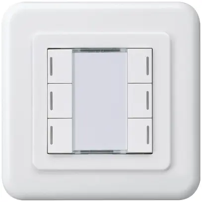 Pulsante INC Hager basico C KNX sestuplo LED bianco 