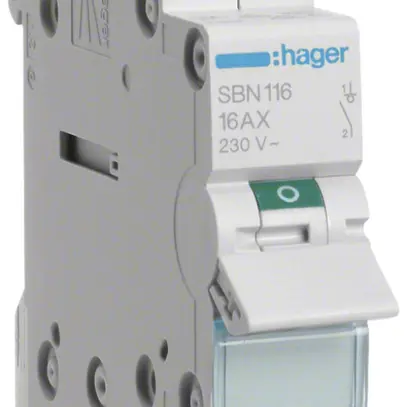 Interruttore AMD Hager 16A 230V 1 chiusura 0 apertura 0 invertitore 1UM 