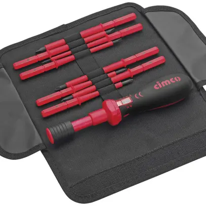 Jeu de tournevis dynamométrique CIMCO VDE 1000V 1…5.0 Nm 9 piéces 