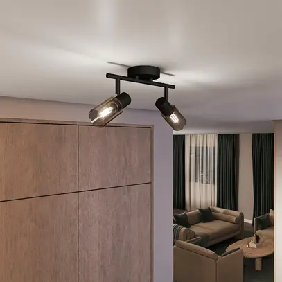 Spot Philips Palms E14 2×25W 274×162mm nero 