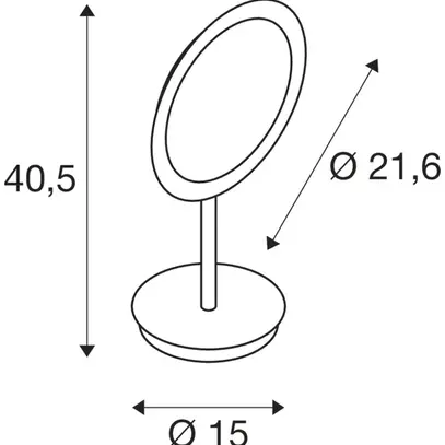 Lampada da tavolo LED SLV MAGANDA 4.8W 45lm  2700/3000/4000K IP44 Ø216mm cromo 