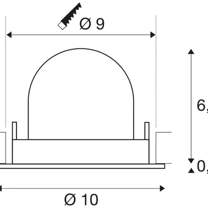 Downlight LED INS SLV NUMINOS GIMBLE S, 8.6W 250mA 730lm 4000K 40° ne 