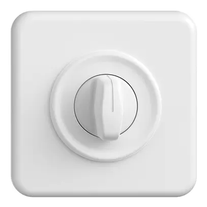 Kit frontal ENC STANDARDdue blanc 90×90mm pour interrupteur rotatif 