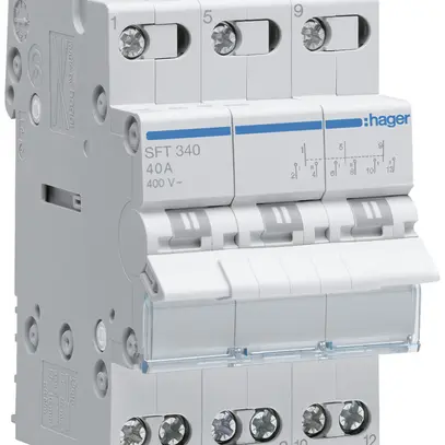 Invertitore AMD Hager 40A 230V 0 chiusura 0 apertura 3 invertitore 3UM 
