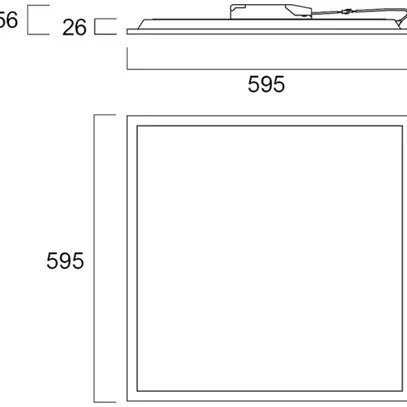 LED-Panelleuchte Sylvania START 30W 4000lm 840 IP40 DALI 595×595mm weiss 