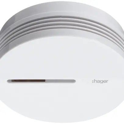 Rilevatore di fumo AP Hager VDS Q, batteria 3V, bianco 