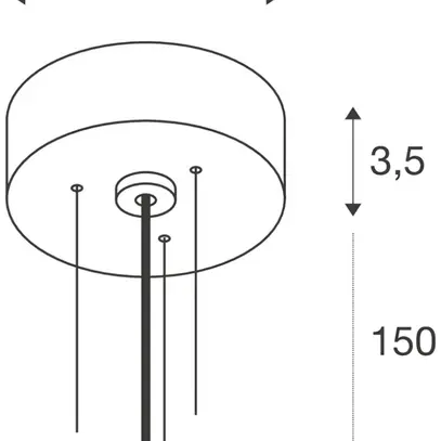 Kit de suspension à corde SLV DECONA acier 1500mm blanc 