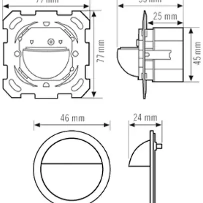 Détecteur de mouvement ENC ESYLUX MD 180i/16 BASIC FEL SDUE noir 