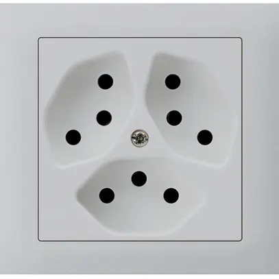 Presa INS kallysto 3×T13 montaggio T scatola INS G3 telaio innesto grigio chiaro 