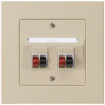 Prise ENC audio kallysto.pro 2× beige borne à étrier pour 2 haut-parleurs 