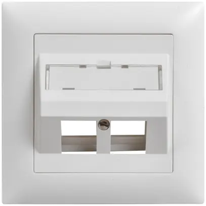 Kit de montage ENC Keystone Dätwyler blanc, 2×, EDIZIOdue, oblique 