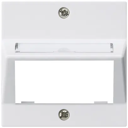 Plaque frontale kallysto pour module multimédia sortie oblique duroplast blanc 