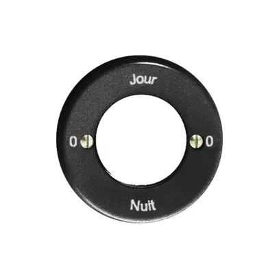 Kit front. 0-Jour-0-Nuit nero per interr.rotativo a chiave 