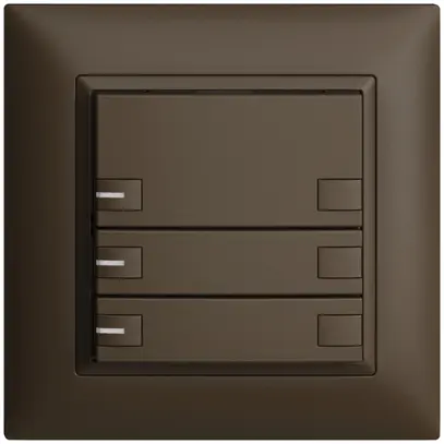 Pulsante INC KNX 3×EDIZIOdue coffee RGB con LED 