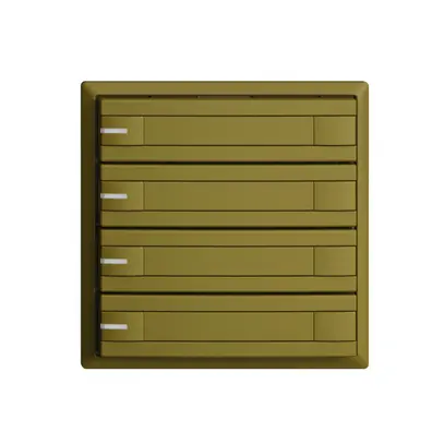 Poussoir ENC KNX 4× EDIZIOdue olive RGB avec LED avec insert papier 