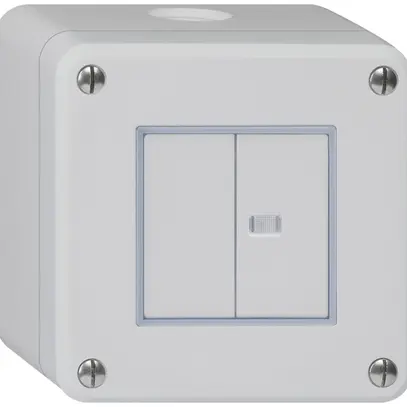 AP-Druckschalter robusto IP55 Schema 3+3 1×beleuchtet grau 