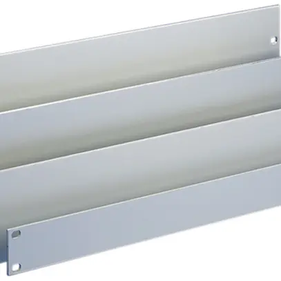 Placca cieca 19" 1UA grigio, colore NCS2502-B, lamiera d'acciaio 
