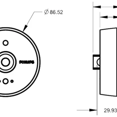 Capteur de mouvement Philips OCC HF batterie 3.6V Ø86.5×35mm blanc 