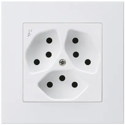 Prise ENC kallysto.pro 3×T13/1S blanc 