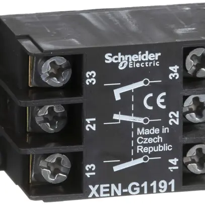 Pulsante d'emerg.p.Pulsantiera 1O+2F Schneider Electric XEN-G1191 