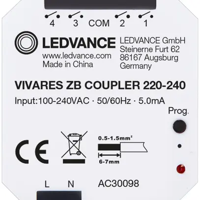 Accoppiatore di pulsante Ledvance VIVARES ZB COUPLER 