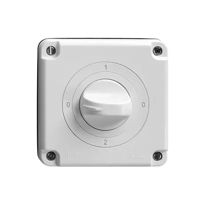 Interrupteur rotatif N CO FH 16A commutateur 2/1L, 0-1-0-2, a.manette, grc 