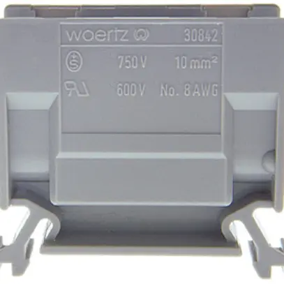 Morsetto di derivazione Woertz 4…10mm² 57A 750V vite 2×1 guida DIN 35mm gr 