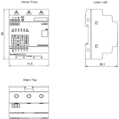 SPS-Kommunikationsmodul Siemens LOGO! CIM 4×RJ45 1×RS232 1×RS485 1×RS485 