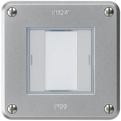 Poussoir ENC robusto C KNX 2× LED RGB s/e-link aluminium 