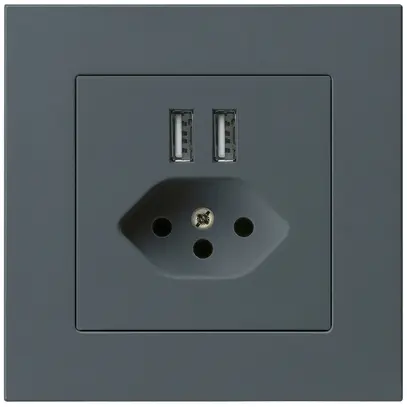 Presa INC 2×USB & T13 kallysto.pro 2400mA antracite 