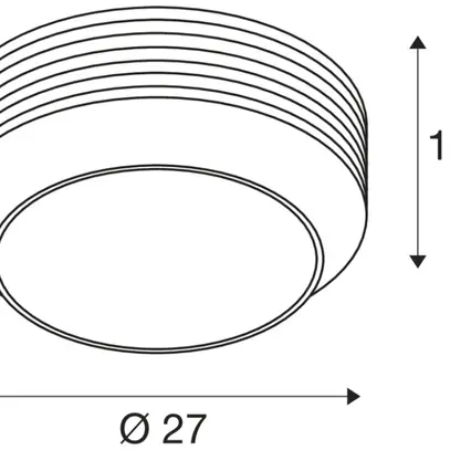 Plafonnier/applique SLV PANTILO E27 1×0…15W Ø270mm argent 