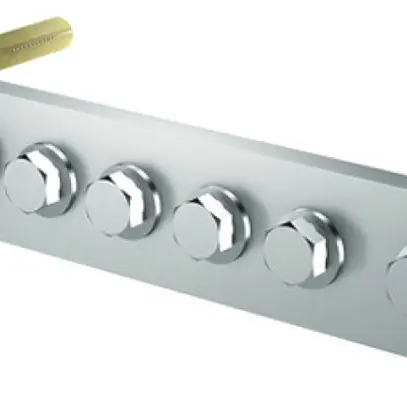 Barra compensazione potenziale Flury PA 20, Cu stagn., 1-fila 250×30×6mm, 6×M8 