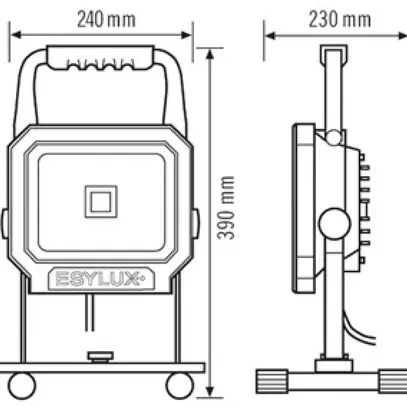 Proiettore LED ESYLUX PL Sun LED 5000K 30W, nero 