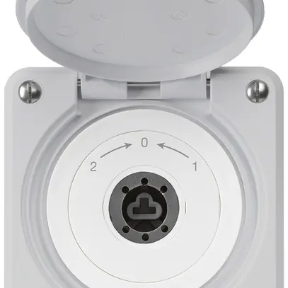 Contact pivotant à clé ENC robusto IP55 gris avec clapet sans cylindre invers. 