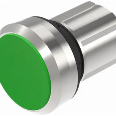 Interruttore INS EAO45, R, verde, anello argento, a filo 