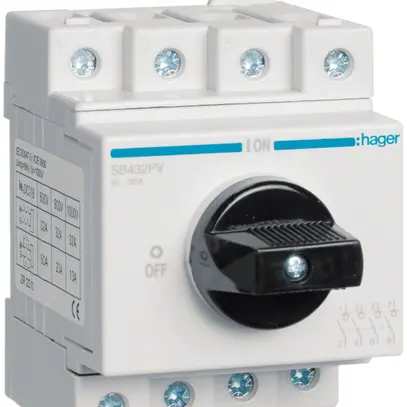 Déconnecteur DC AMD Hager 1000V 32A 4L 