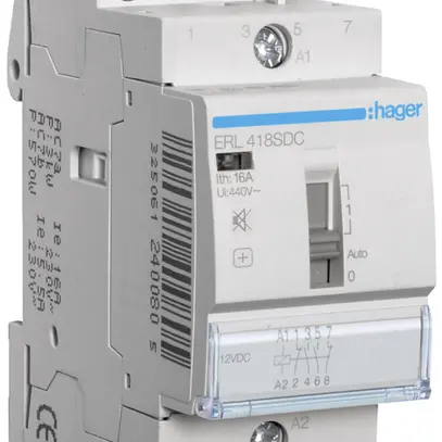 Contacteur AMD Hager 12VDC 2 fermeur 2 ouvreur 16A sans bourdonnement 2UM 