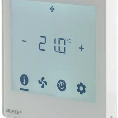 Contrôleur de locaux KNX ENC Siemens RDF800KN, tactile, 230VAC 5F 5A, bianco 