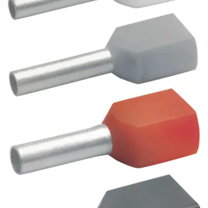 Embout de câble jumelé type B isolé 2×4mm²/12mm orange 