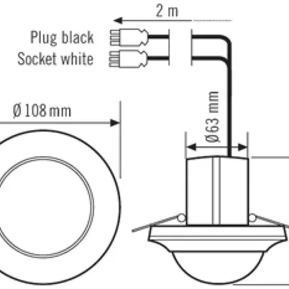 Détecteur de mouvement ENC ESYLUX MD-C 360i/24, avec WINSTA A, blanc 