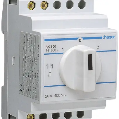 Commutatore AMD Hager 20A 400V 0 chiusura 0 apertura 2 invertitore 3UM 