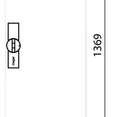 Porta destra Hager Univers 269×1369×12mm IP44 bianco 