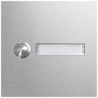 Piastra tasti Hager elcom.modesta con targhetta porta nome LED, 1 appartamento 