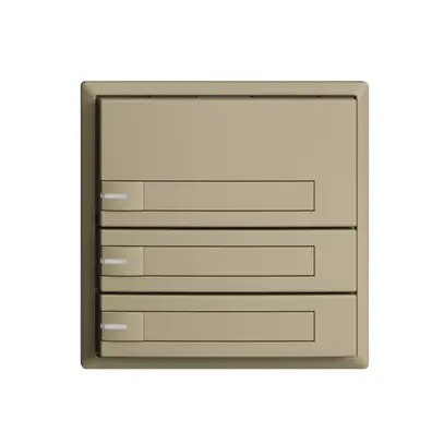 Poussoir KNX RGB EDUE, 250mW, a.LED RGB, a.papier, 3×poussoir, 1×touche, sa 