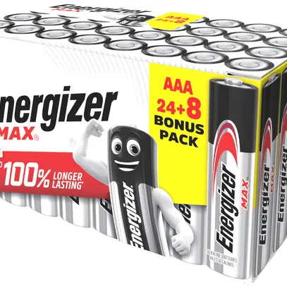 Batteria alcalina Energizer Max Micro (AAA) LR03, 1.5V, scat.d.32pezzi 