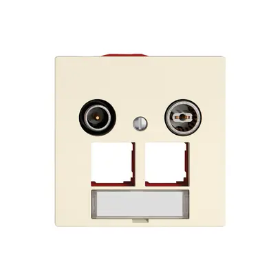 Prise multimédia TV-R EDIZIO.liv SNAPFIX® EASYNET p.2×RJ45 S-One 11dB cr 